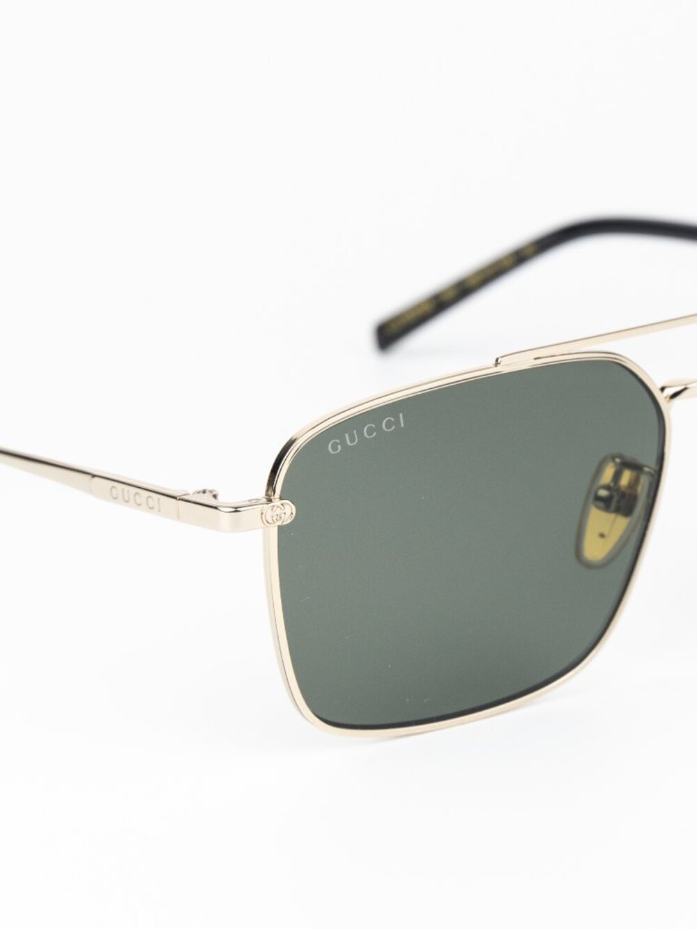 Gucci Men Sunglasses Gold Grey Rectangular GG1957SA 001 NEW AUTHENTIC - Picture 7 of 12